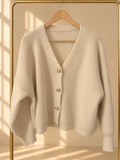 Gilet cardigan écru – Grande Taille