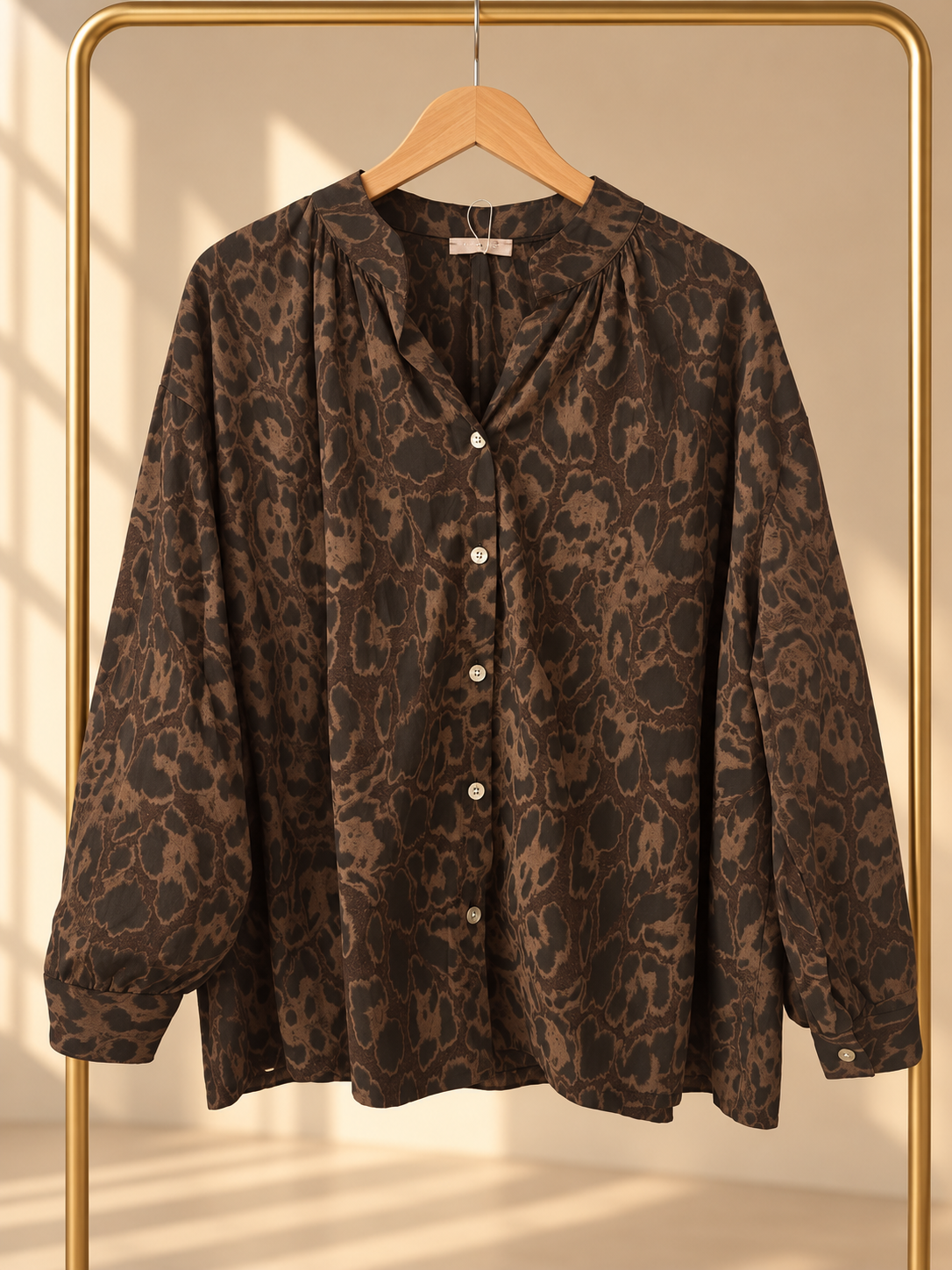 Blouse Léa – Imprimé léopard grande taille